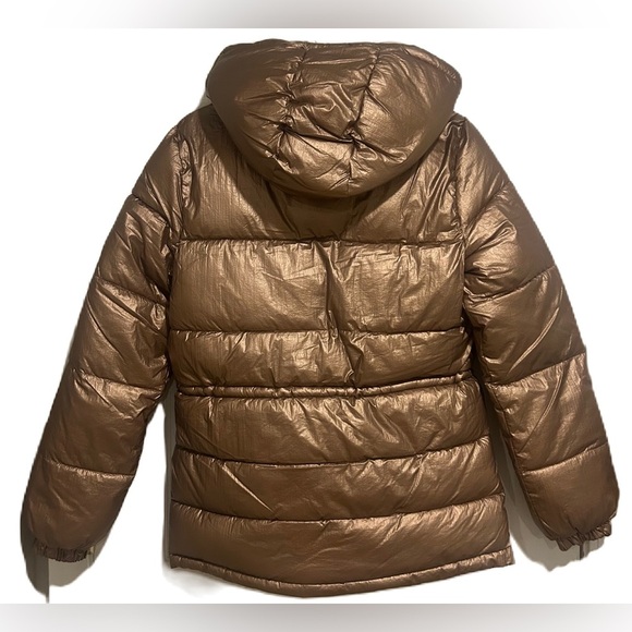 NWT Amazon Women’s Metallic Brown Heavyweight Puffer Coat Size XS New - Picture 3 of 8